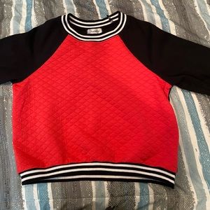 Cute red and black sweatshirt